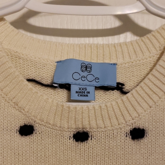 Cynthia Steffe Mini Pompom Puff Sleeve Sweater XXS - Picture 2 of 8